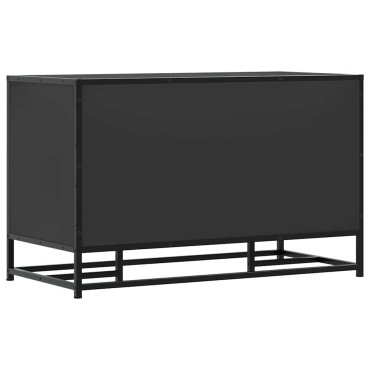 vidaXL Παπουτσοθήκη Μαύρη 84x40x53,5cm από Επεξεργασμένο Ξύλο μέταλλο 1 τεμ.