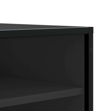 vidaXL Παπουτσοθήκη Μαύρη 84x40x53,5cm από Επεξεργασμένο Ξύλο μέταλλο 1 τεμ.