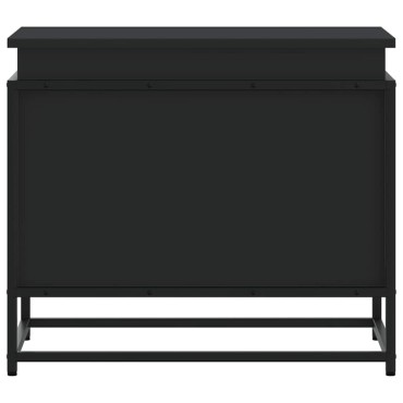 vidaXL Κουτί Αποθήκευσης με Καπάκι Μαύρο 60x40x51,5 εκ. Επεξ. Ξύλο