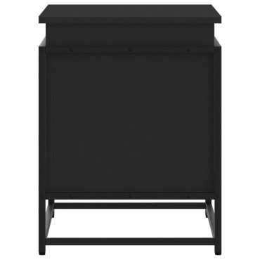 vidaXL Κουτί Αποθήκευσης με Καπάκι Μαύρο 60x40x51,5 εκ. Επεξ. Ξύλο