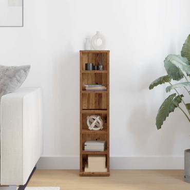 vidaXL Έπιπλο για CD Παλιό ξύλο 21x20x88cm από Επεξεργασμένο Ξύλο 1 τεμ.