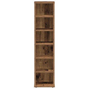vidaXL Έπιπλο για CD Παλιό ξύλο 21x20x88cm από Επεξεργασμένο Ξύλο 1 τεμ.