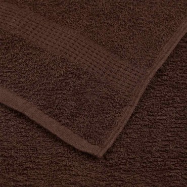 vidaXL Πετσέτες μπάνιου 10 Τεμ Καφέ 100x150 εκ. 360 γρ/μ² 100% Βαμβ.