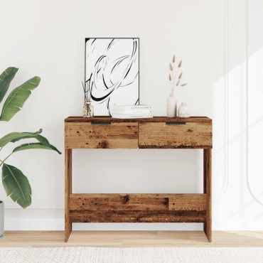 vidaXL Τραπεζάκι Κονσόλα Παλιό Ξύλο 90x36x75cm από Μοριοσανίδα 1 τεμ.