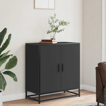 vidaXL Ραφιέρα Καφέ Δρυς 68x35x76cm Επεξ. Ξύλο + Μέταλλο 1 τεμ.