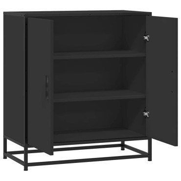 vidaXL Ραφιέρα Καφέ Δρυς 68x35x76cm Επεξ. Ξύλο + Μέταλλο 1 τεμ.