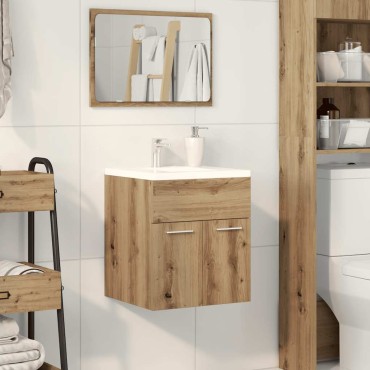 vidaXL Ντουλάπι νιπτήρα μπάνιου Δρυς τεχνίτης 41x38,5x46cm