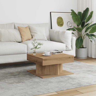 vidaXL Τραπεζάκι Σαλονιού τεχνίτης Δρυς 55x55x30cm Επεξεργασμένο Ξύλο 1 τεμ.