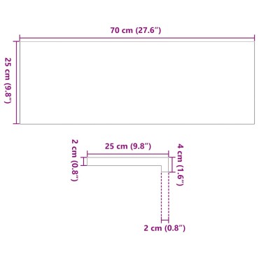 vidaXL Πατάκια Σκάλας 20 τεμ. Σκούρο Καφέ 70x25x2 cm Ξύλο Δρυός