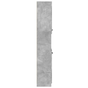vidaXL Ντουλάπι Μπάνιου Γκρι Σκυροδέματος 32x34x188,5cm Επεξ. Ξύλο 1 τεμ.