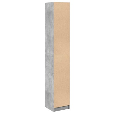vidaXL Ντουλάπι Μπάνιου Γκρι Σκυροδέματος 32x34x188,5cm Επεξ. Ξύλο 1 τεμ.
