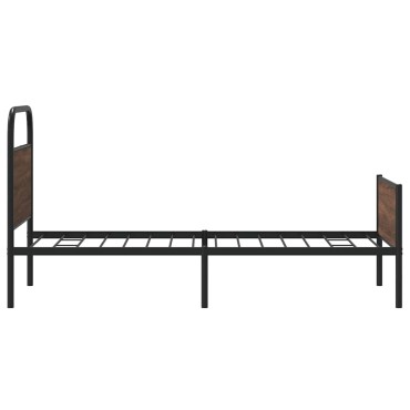 vidaXL Πλαίσιο Κρεβατιού Χωρ. Στρώμα Καφέ Δρυς 90x200 εκ Επεξ. Ξύλο