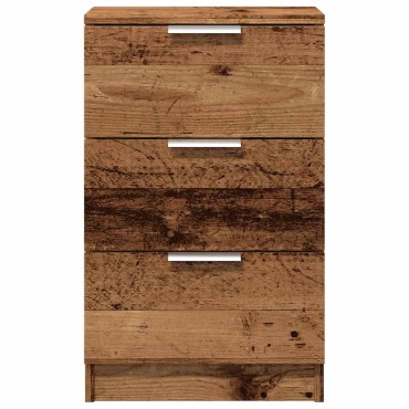 vidaXL Κομοδίνο Όψη Παλαιού Ξύλου 40x36x65cm από Επεξ. Ξύλο 1 τεμ.