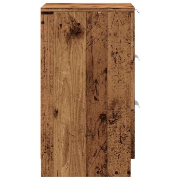 vidaXL Κομοδίνο Όψη Παλαιού Ξύλου 40x36x65cm από Επεξ. Ξύλο 1 τεμ.