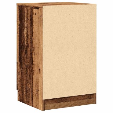 vidaXL Κομοδίνο Όψη Παλαιού Ξύλου 40x36x65cm από Επεξ. Ξύλο 1 τεμ.