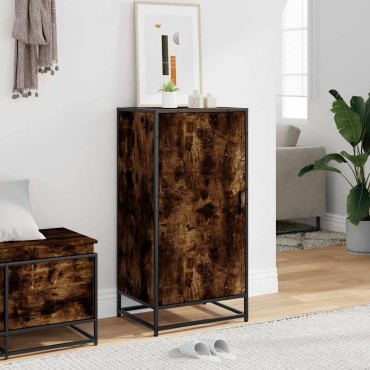 vidaXL Παπουτσοθήκη Καπνιστή Δρυς 48x38x97,5cm Επεξεργασμένο Ξύλο