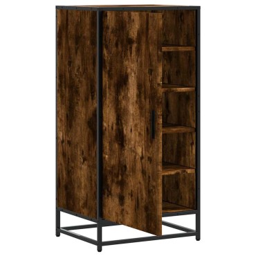 vidaXL Παπουτσοθήκη Καπνιστή Δρυς 48x38x97,5cm Επεξεργασμένο Ξύλο