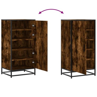 vidaXL Παπουτσοθήκη Καπνιστή Δρυς 48x38x97,5cm Επεξεργασμένο Ξύλο
