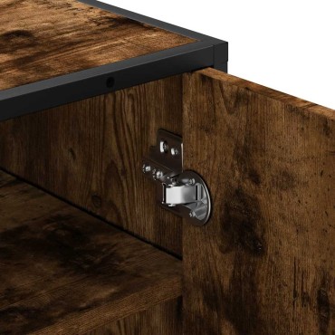 vidaXL Παπουτσοθήκη Καπνιστή Δρυς 48x38x97,5cm Επεξεργασμένο Ξύλο