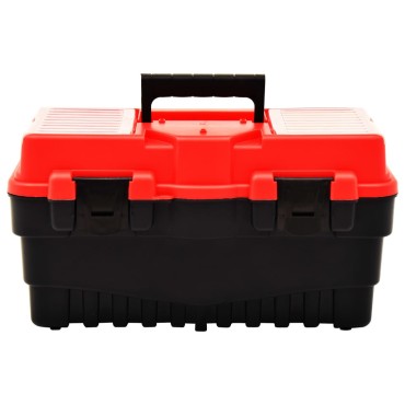 vidaXL Εργαλειοθήκη 462x256x242 χιλ. Κόκκινη από Πλαστικό