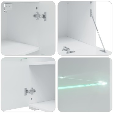 vidaXL Μονάδες τηλεόρασης 5 τεμαχίων με φωτισμό LED Ματ Indigo