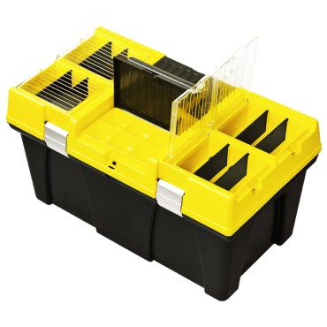 vidaXL Εργαλειοθήκη 595x337x316 χιλ. Κίτρινο από Πλαστικό