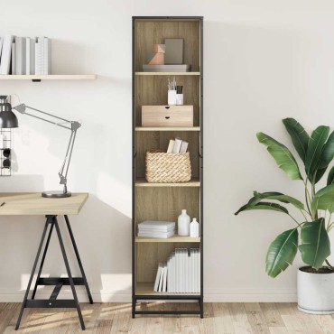 vidaXL Βιβλιοθήκη Χρώμα Sonoma Δρυς 40x35x170,5cm Μοριοσανίδα 1 τεμ.