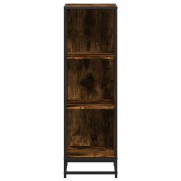 vidaXL Βιβλιοθήκη Καπνιστή Δρυς 33,5x33x107,5cm από Επεξεργασμένο Ξύλο 1 τεμ.