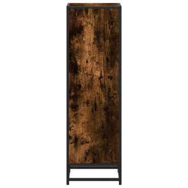 vidaXL Βιβλιοθήκη Καπνιστή Δρυς 33,5x33x107,5cm από Επεξεργασμένο Ξύλο 1 τεμ.