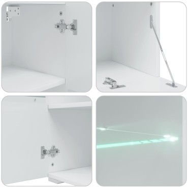vidaXL Μονάδες τηλεόρασης 5 τεμαχίων με φωτισμό LED Δρυς sonoma