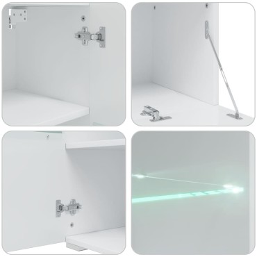 vidaXL Μονάδες τηλεόρασης 5 τεμαχίων με φωτισμό LED Στόουν Γκρέι