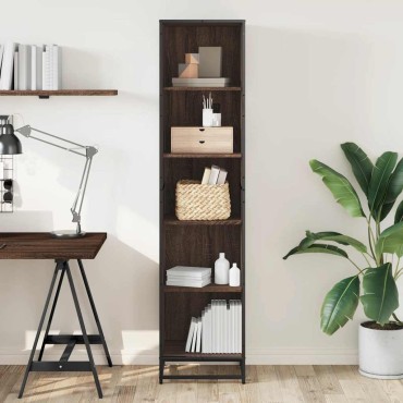 vidaXL Βιβλιοθήκη Καφέ Δρυς 40x35x170,5cm από Επεξεργασμένο Ξύλο 1 τεμ.