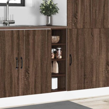 vidaXL Ντουλάπι Δαπέδου Riga Καφέ Δρυς 20x44,5x81,5cm Μοριοσανίδα 1 τεμ.