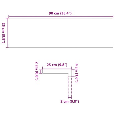 vidaXL Πατάκια Σκάλας 4 τεμ. Σκούρο Καφέ 90x25x2 cm Ξύλο Δρυός