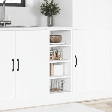 vidaXL Ντουλάπι Δαπέδου Riga Λευκό 30x44,5x81,5cm Μοριοσανίδα 1 τεμ.