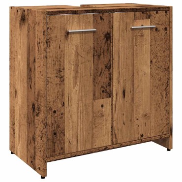 vidaXL Ντουλάπι Νιπτήρα Μπάνιου Παλιό Ξύλο 60x33x60 εκ 1 τεμ.