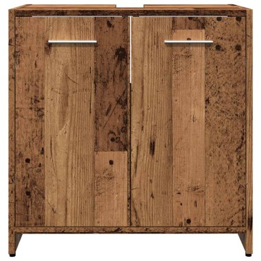 vidaXL Ντουλάπι Νιπτήρα Μπάνιου Παλιό Ξύλο 60x33x60 εκ 1 τεμ.