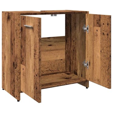 vidaXL Ντουλάπι Νιπτήρα Μπάνιου Παλιό Ξύλο 60x33x60 εκ 1 τεμ.