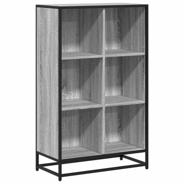 vidaXL Βιβλιοθήκη Γκρι sonoma 65,5x33x107,5cm Επεξεργασμένο Ξύλο 1 τεμ.