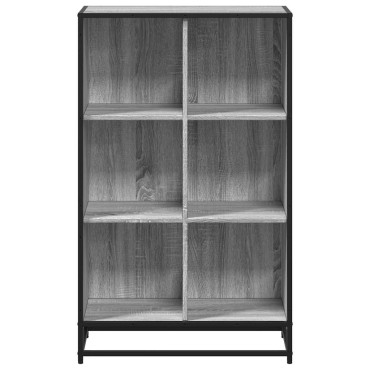 vidaXL Βιβλιοθήκη Γκρι sonoma 65,5x33x107,5cm Επεξεργασμένο Ξύλο 1 τεμ.
