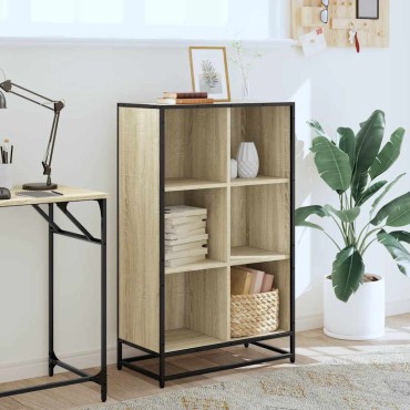 vidaXL Βιβλιοθήκη Χρώμα Sonoma Δρυς 65,5x33x107,5cm Μοριοσανίδα 1 τεμ.