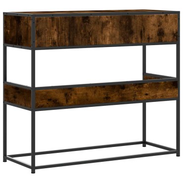 vidaXL Τραπέζι Κονσόλα Καπνιστή Δρυς 90x35x80cm Επεξεργασμένο Ξύλο 1 τεμ.