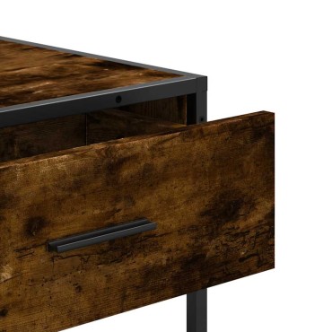 vidaXL Τραπέζι Κονσόλα Καπνιστή Δρυς 90x35x80cm Επεξεργασμένο Ξύλο 1 τεμ.