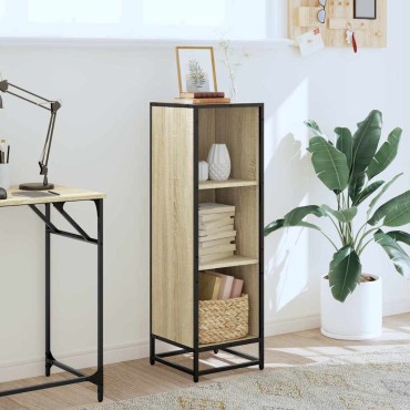 vidaXL Βιβλιοθήκη Sonoma Δρυς 33,5x33x107,5cm Επεξεργασμένο Ξύλο 1 τεμ.