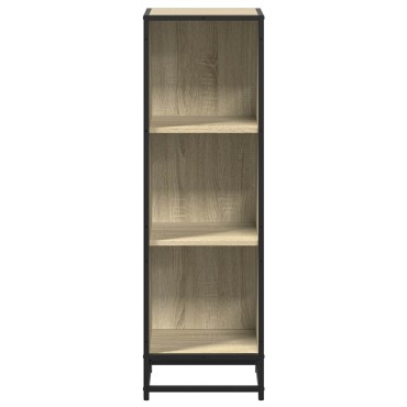 vidaXL Βιβλιοθήκη Sonoma Δρυς 33,5x33x107,5cm Επεξεργασμένο Ξύλο 1 τεμ.