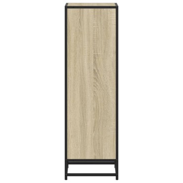 vidaXL Βιβλιοθήκη Sonoma Δρυς 33,5x33x107,5cm Επεξεργασμένο Ξύλο 1 τεμ.