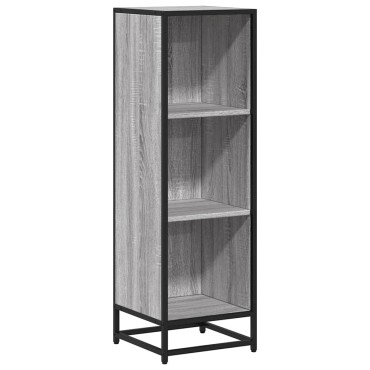 vidaXL Βιβλιοθήκη Γκρι sonoma 33,5x33x107,5cm Επεξεργασμένο Ξύλο 1 τεμ.
