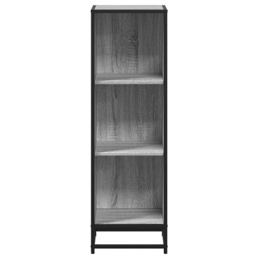vidaXL Βιβλιοθήκη Γκρι sonoma 33,5x33x107,5cm Επεξεργασμένο Ξύλο 1 τεμ.