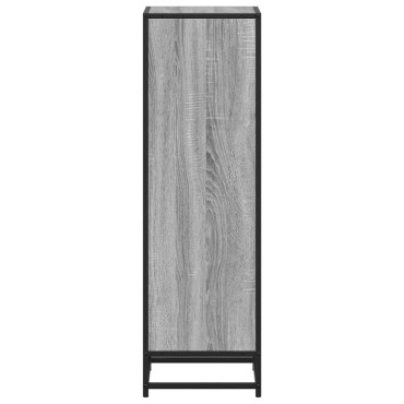 vidaXL Βιβλιοθήκη Γκρι sonoma 33,5x33x107,5cm Επεξεργασμένο Ξύλο 1 τεμ.