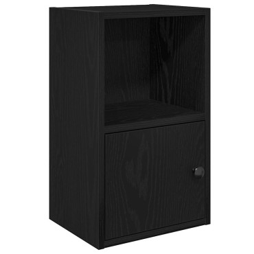vidaXL Βιβλιοθήκη Μαύρη Δρυς 31x24x52cm Κατασκευασμένο ξύλο 1 τεμ.